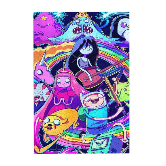 Adventure Time 300 Piece Puzzles,Wooden Jigsaw Puzzle,Home Decor Birthday Party Gift,Fun And Challenging Family Games