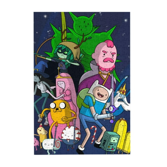 Adventure Time 300 Piece Puzzles,Wooden Jigsaw Puzzle,Home Decor Birthday Party Gift,Fun And Challenging Family Games