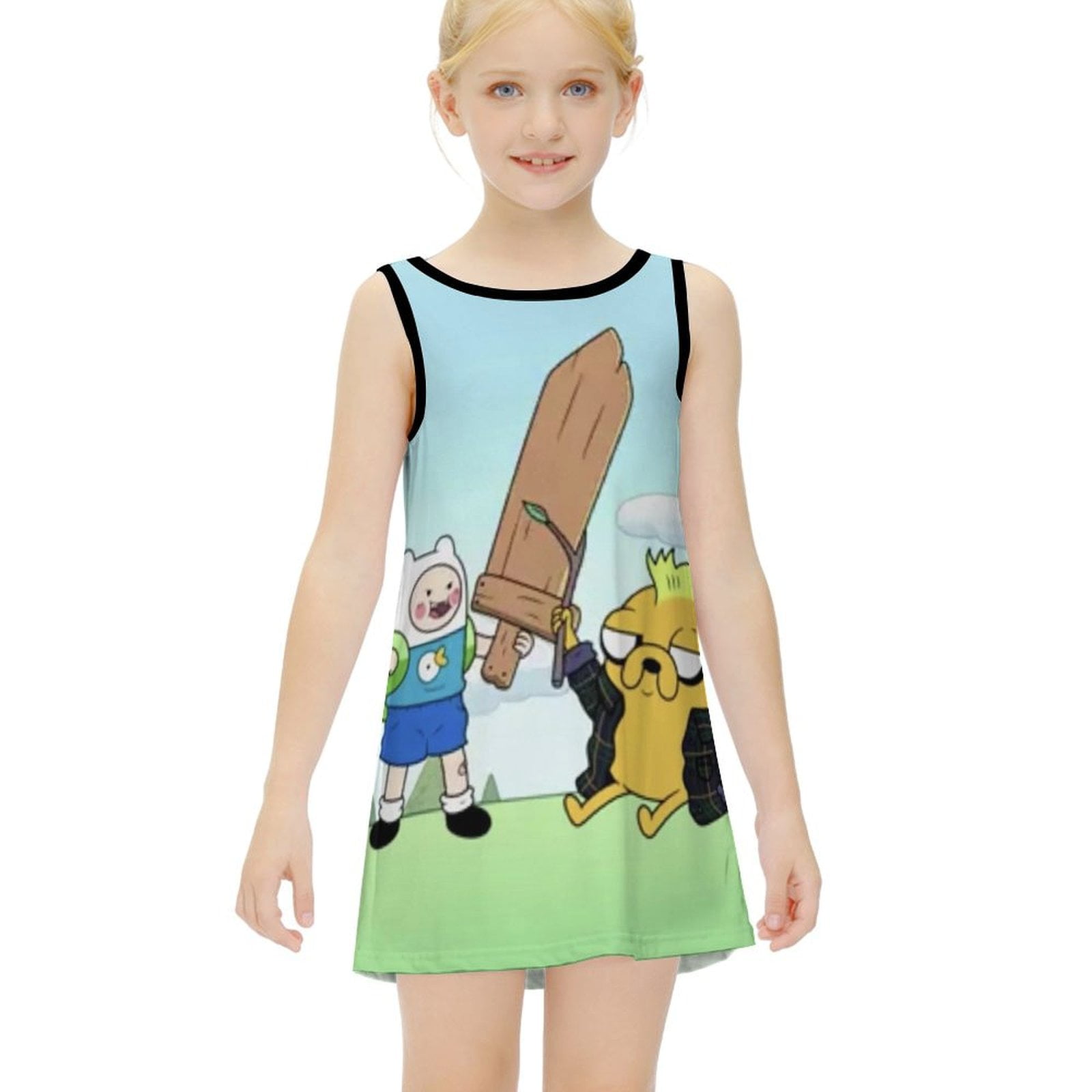 Adventure Time Animated Children's Sleeveless Dress 3D Printed ...