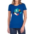 thumbnail image 1 of Adventure Time BMO Blocks Women's T Shirt, Royal, 2X-Large, 1 of 6