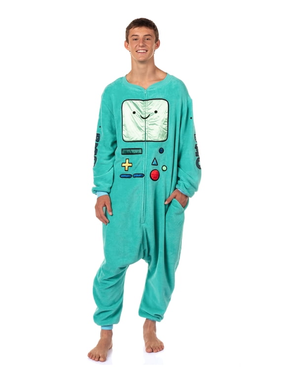 Adventure Time BMO Kigurumi Union Suit Men's One Piece Fleece Costume Pajama