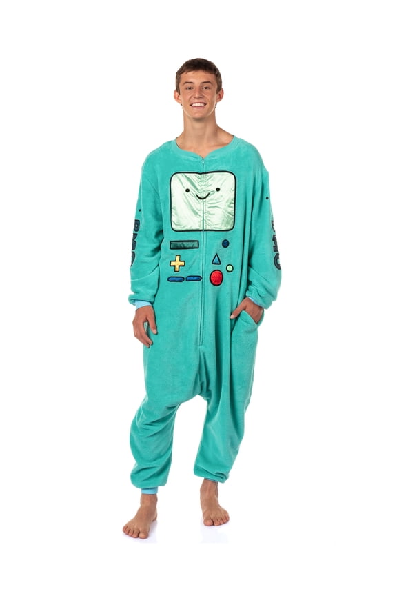 Adventure Time BMO Kigurumi Union Suit Men's One Piece Fleece Costume Pajama