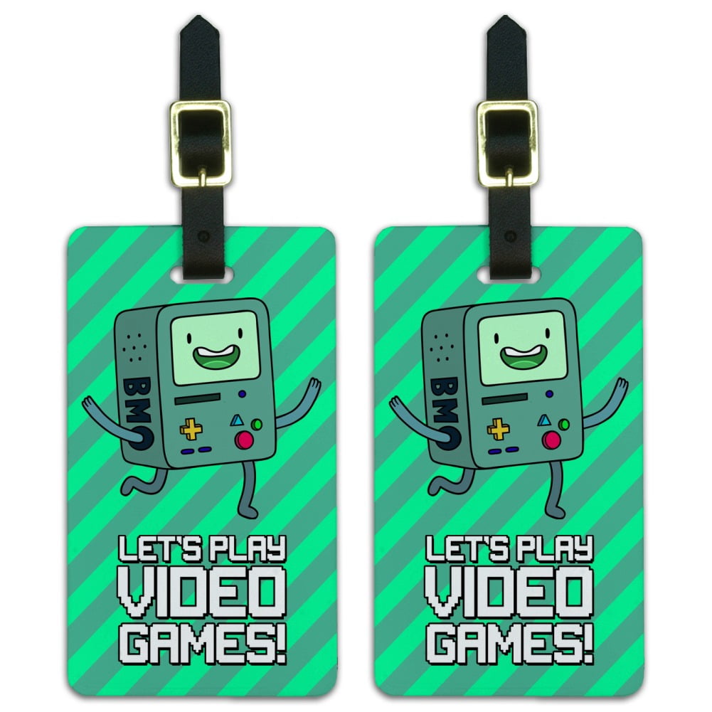 Adventure Time BMO Play Video Games Luggage ID Tags Suitcase Carry-On ...