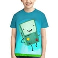 thumbnail image 1 of Adventure Time BMO Teen T-Shirt Crewneck Short Sleeve Double-Sided Print Summer Tee Shirts Top For Youth Boys Girls Children Small, 1 of 7