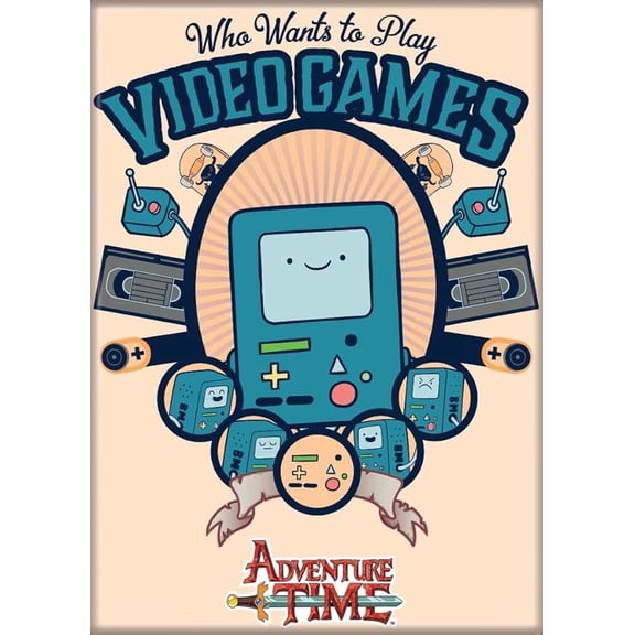 Adventure Time BMO Video Games 2.5" X 3.5" Magnet for refrigerators and lockers