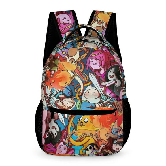 Adventure Time Backpack Rucksack Lightweight Prints Daypack Shoulder Bag for Outdoor Travel