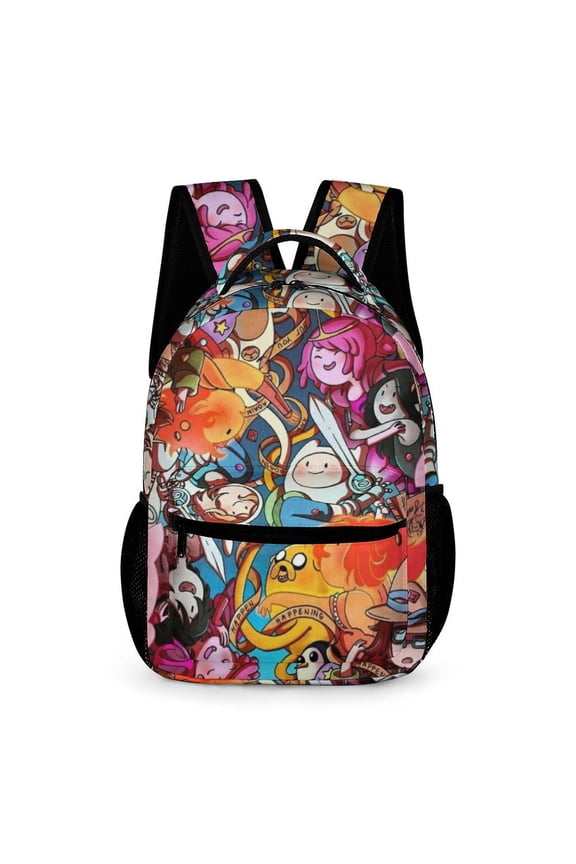 Adventure Time Backpack Rucksack Lightweight Prints Daypack Shoulder Bag for Outdoor Travel