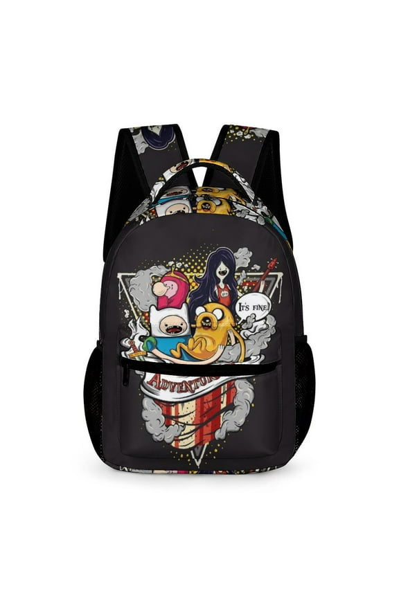 Adventure Time Backpack Rucksack Lightweight Prints Daypack Shoulder Bag for Outdoor Travel