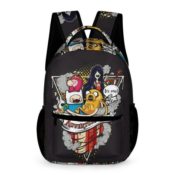 Adventure Time Backpack Rucksack Lightweight Prints Daypack Shoulder Bag for Outdoor Travel