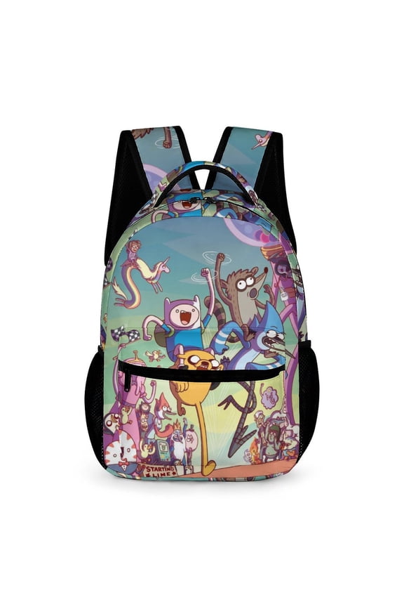 Adventure Time Backpack Rucksack Lightweight Prints Daypack Shoulder Bag for Outdoor Travel