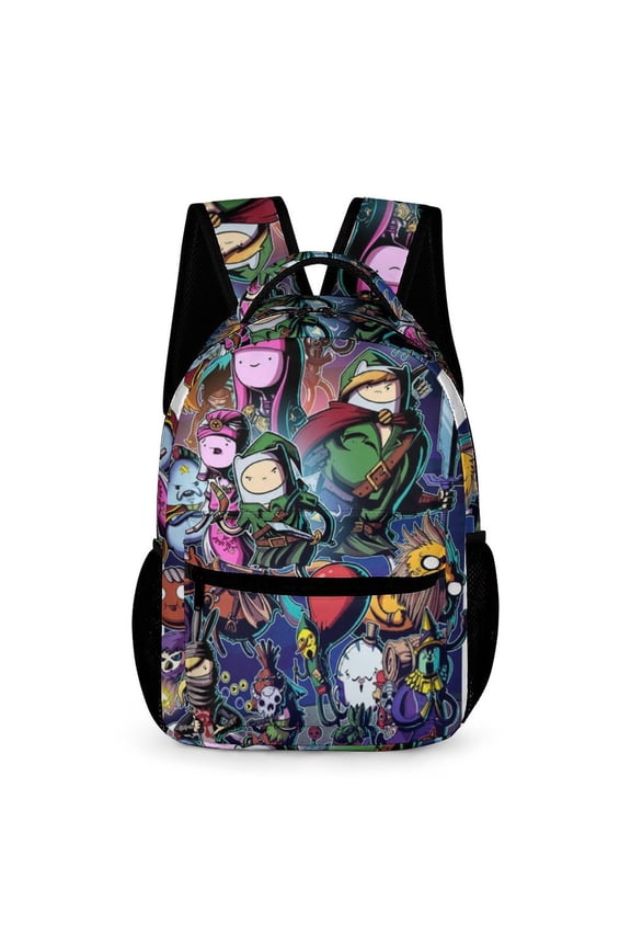 Adventure Time Backpack Rucksack Lightweight Prints Daypack Shoulder Bag for Outdoor Travel