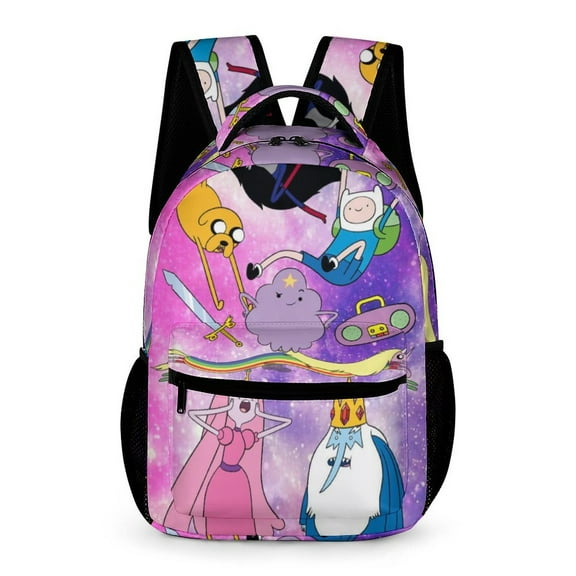 Adventure Time Backpack Rucksack Lightweight Prints Daypack Shoulder Bag for Outdoor Travel