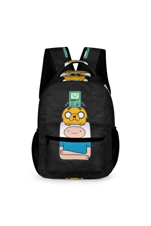 Adventure Time Backpack Rucksack Lightweight Prints Daypack Shoulder Bag for Outdoor Travel