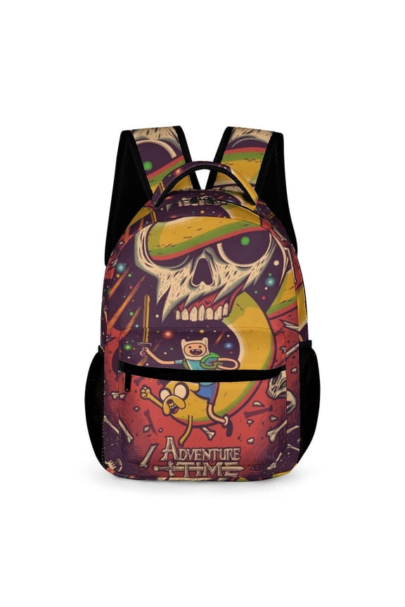 Adventure Time Backpack Rucksack Lightweight Prints Daypack Shoulder Bag for Outdoor Travel