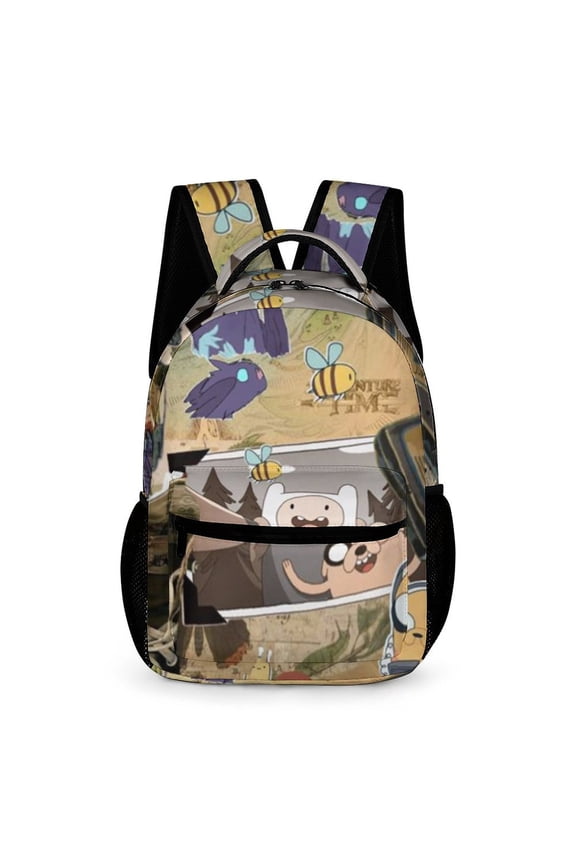 Adventure Time Backpack Rucksack Lightweight Prints Daypack Shoulder Bag for Outdoor Travel