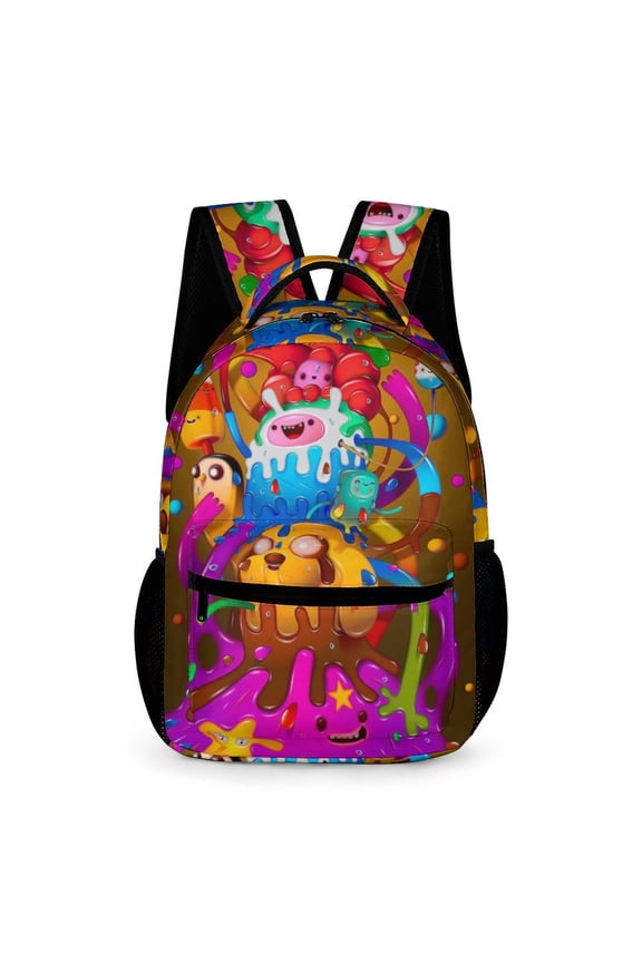 Adventure Time Backpack Rucksack Lightweight Prints Daypack Shoulder Bag for Outdoor Travel