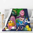 Adventure Time Blanket Warm Soft Cozy Flannel Blankets All Seasons