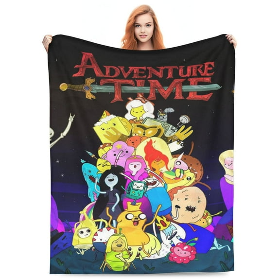Adventure Time Blankets for Girls Boys Throw Blanket Super Warm Soft Plush Lightweight Fleece Flannel Blanket Christmas Birthday Winter Sofa Bedding Blanket 40"x30"
