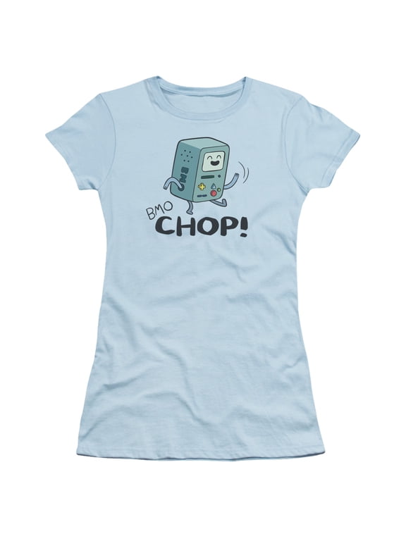 Adventure Time - Bmo Chop - Juniors Teen Girls Cap Sleeve Shirt - Medium
