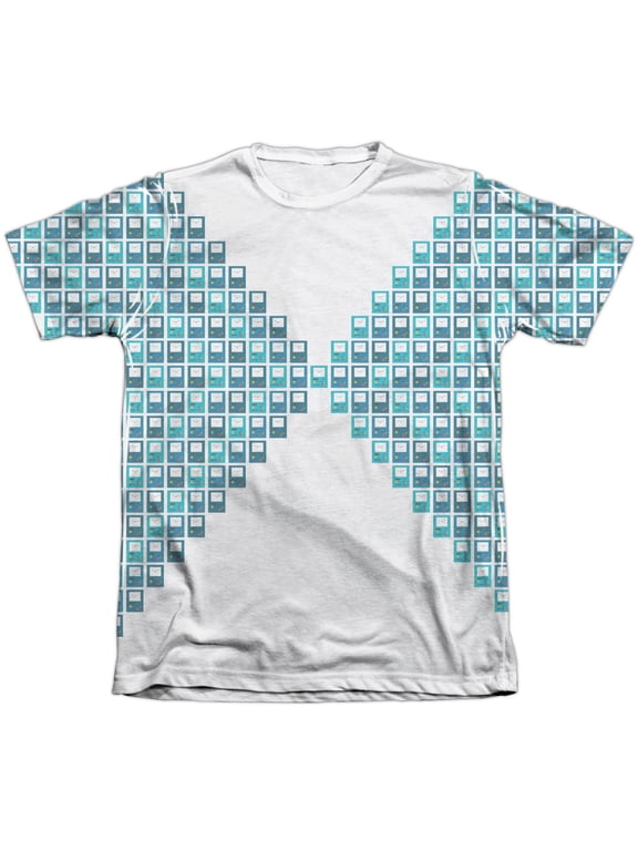 Adventure Time Men's Bmo Ethnic Squares Sublimation T-shirt White