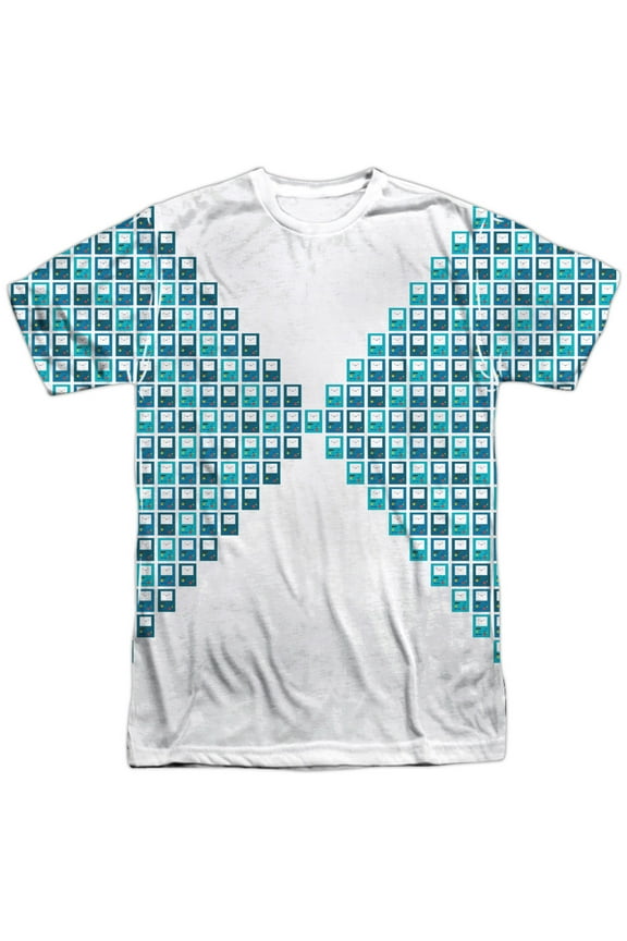 Adventure Time Men's Bmo Ethnic Squares Sublimation T-shirt White