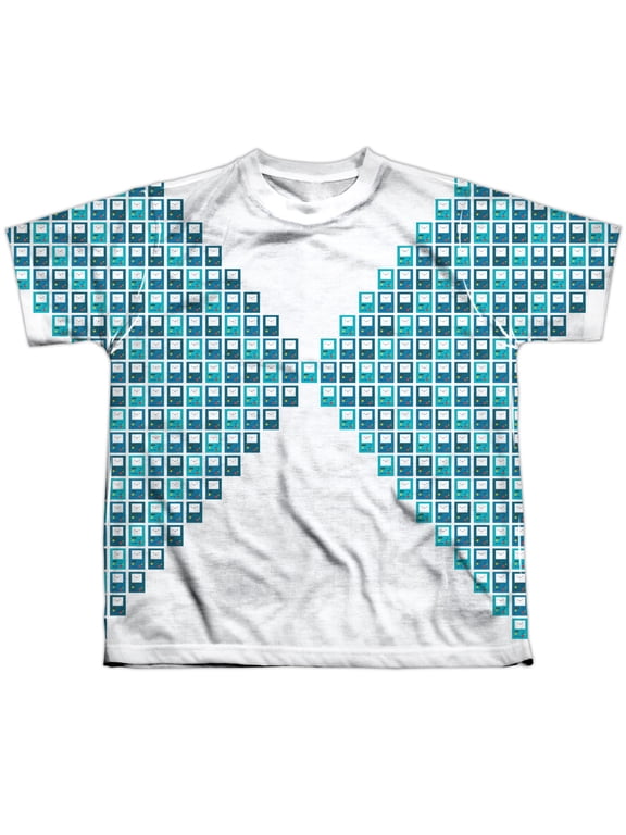 Adventure Time - Bmo Ethnic Squares - Youth Short Sleeve Shirt - X-Large