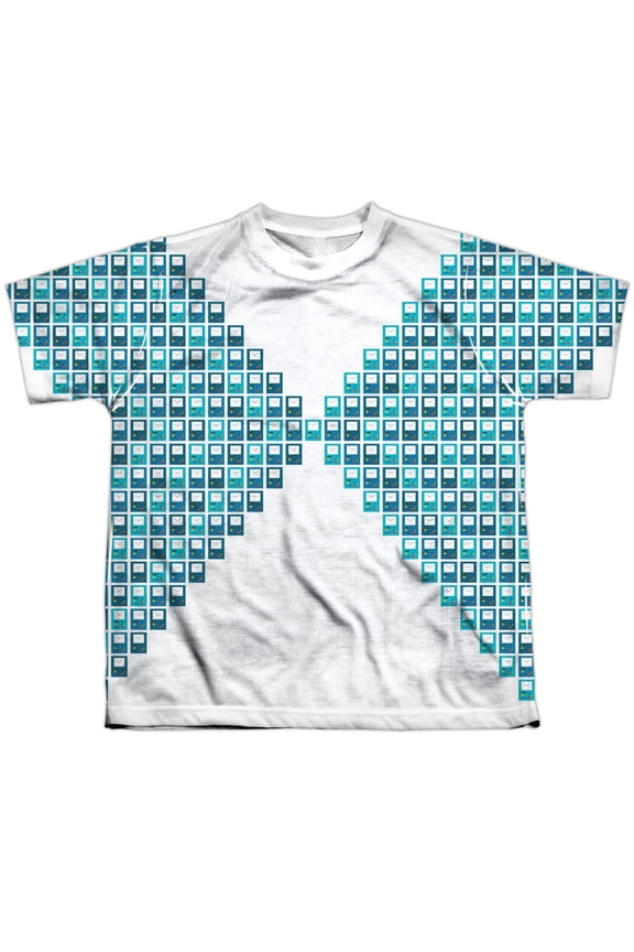 Adventure Time - Bmo Ethnic Squares - Youth Short Sleeve Shirt - X-Large