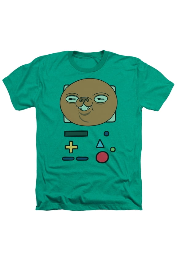 Adventure Time - Bmo Mask - Heather Short Sleeve Shirt - Medium