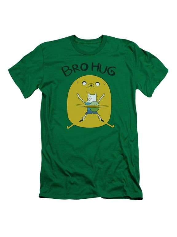Adventure Time Bro Hug S/S Adult 30/1 T-Shirt Kelly Green