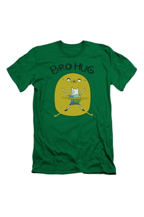 Adventure Time Bro Hug S/S Adult 30/1 T-Shirt Kelly Green