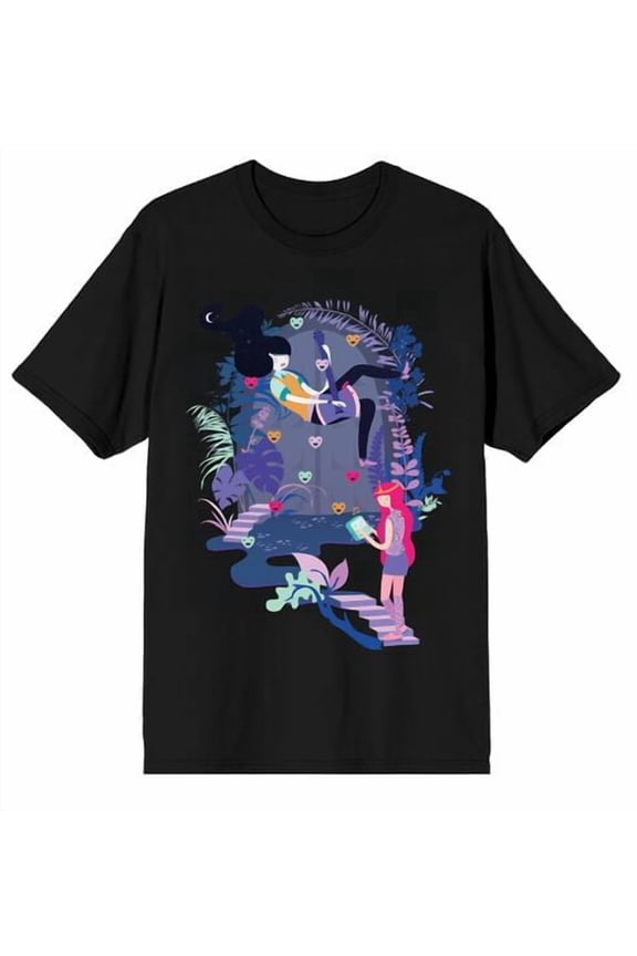 Adventure Time Bubblegum and Marceline Unisex Adult Graphic Tee 12-Color Screen Print Officially Licensed Cartoon Network T-Shirt-Large