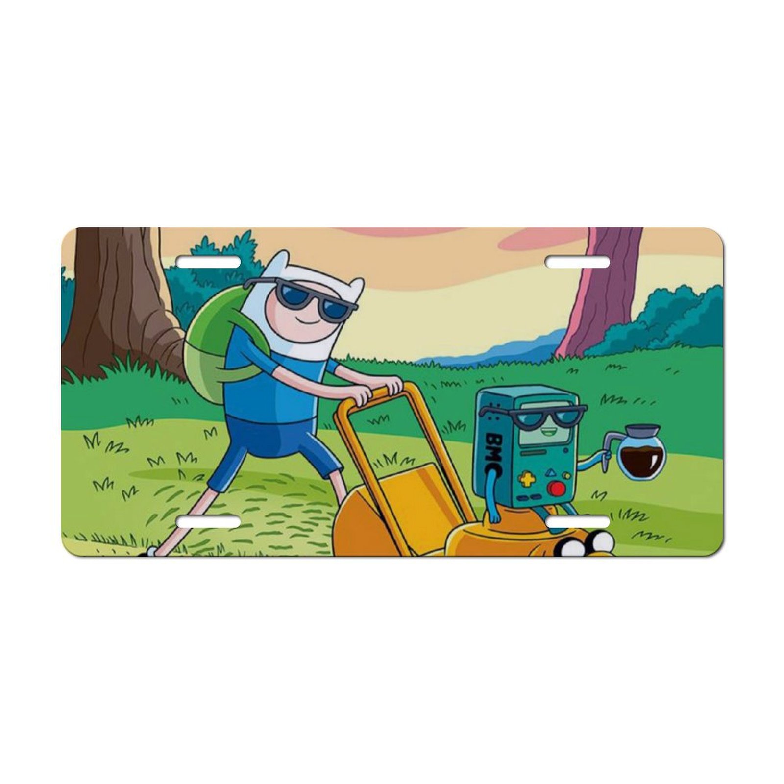 Adventure Time Cartoon License Plate Cover Aluminum Novelty Vanity Tag ...