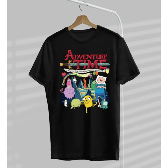 Adventure Time Cartoon Men T-shirt Black Short Sleeve All Sizes S-5XL XB67 | eBay
