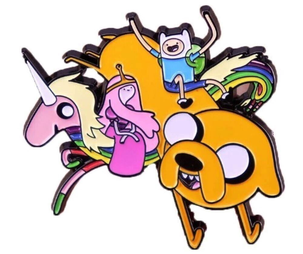 Adventure Time Characters 1.75 Inches Wide Enamel Metal Pin - Walmart.com