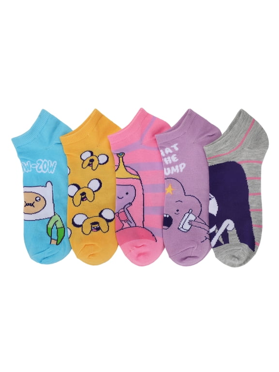 Adventure Time Characters 5-Pair Women's Ankle Socks
