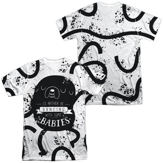 Adventure Time Dancing with Babies Unisex Adult Sublimated Costume T Shirt (Front/Back), 2X-Large Multicolor