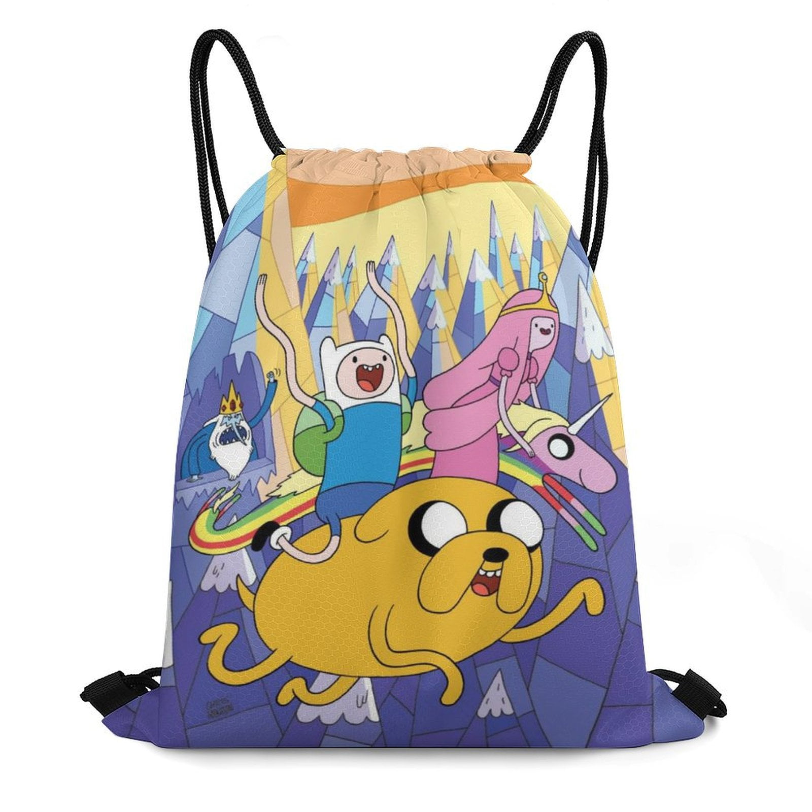 Adventure Time Drawstring Backpacks Gym Athlete Bag Draw String Bags ...
