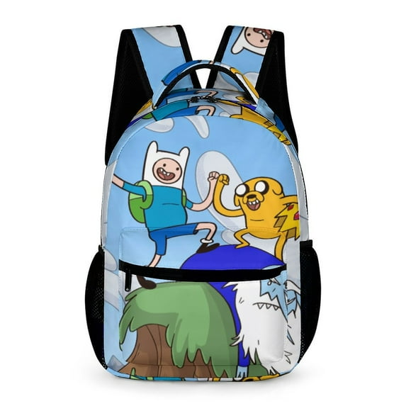 Adventure Time Finn Dog School Bag Backpack Student Daypack Satchel Bookbag Adjustable Shoulders Travel Bag Unisex Casual Rucksack