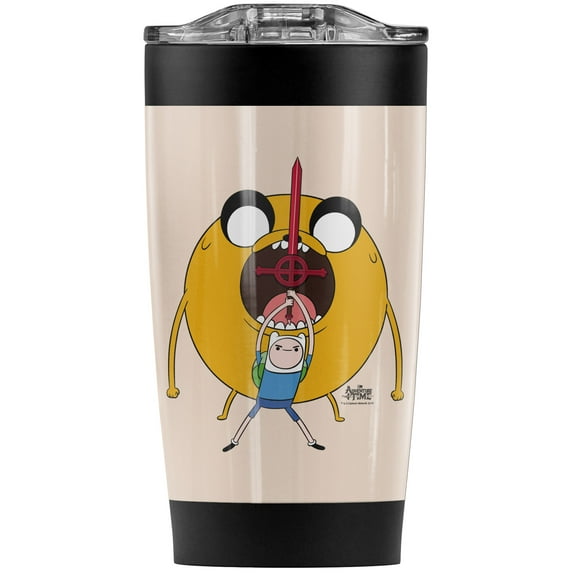 Adventure Time/Finn And Jake Big Sword Stainless Steel Tumbler 20 oz Coffee Travel Mug/Cup, Vacuum Insulated & Double Wall with Leakproof Sliding Lid | Great for Hot Drinks and Cold Beverages