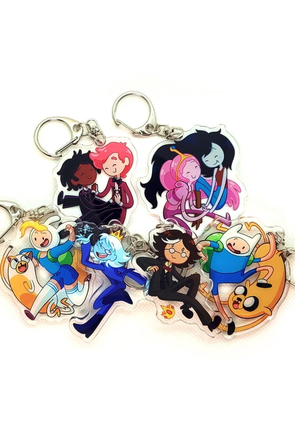 Adventure Time Finn Jake Fionna Cake Simon Petrikov Winter King Princess Bubblegum Marceline The Vampire Queen Gary Marshall Lee (1 keychain)
