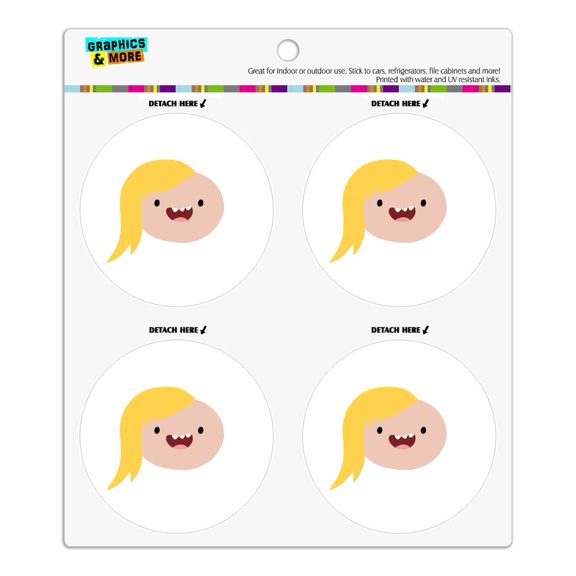 Adventure Time Fionna Head Refrigerator Fridge Locker Vinyl Circle Magnet Set