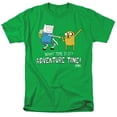 thumbnail image 1 of Adventure Time Fist Bump Unisex Adult T Shirt, Kelly Green, X-Large, 1 of 6
