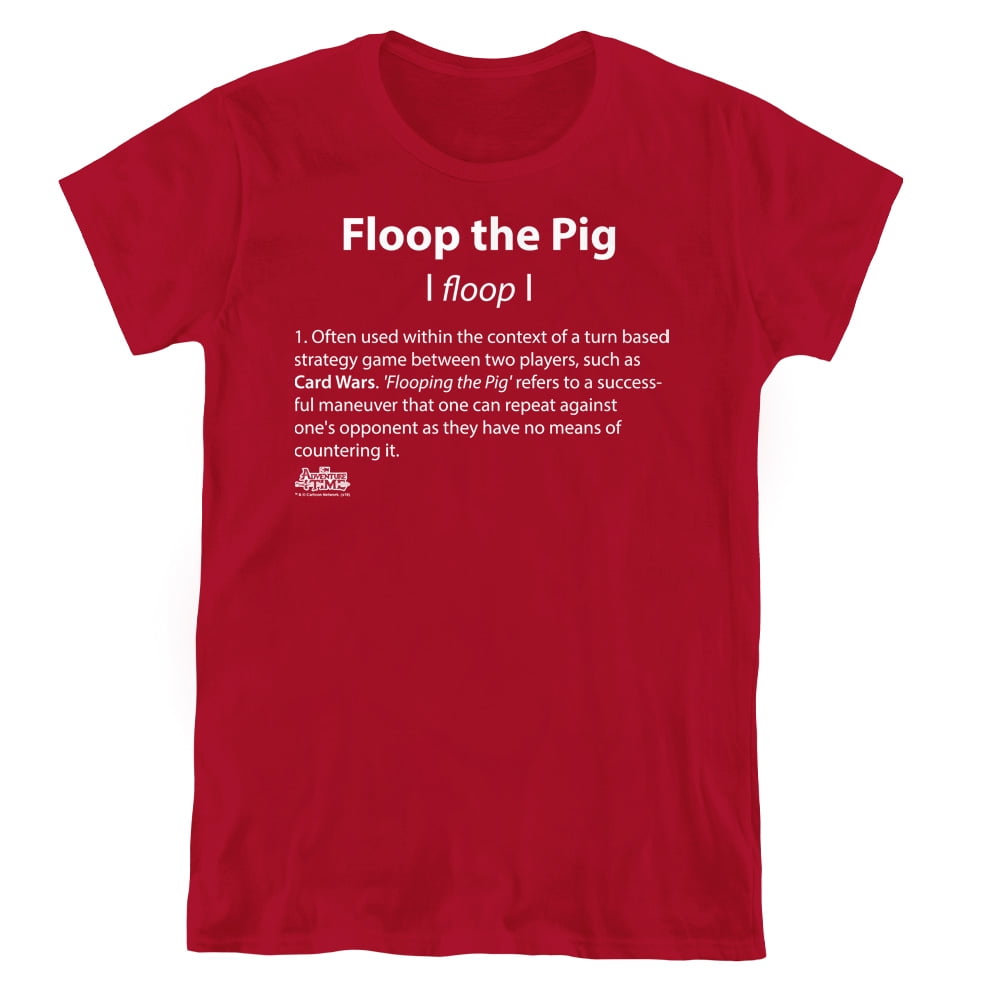 Adventure Time Floop The Pig S/S Women's T-Shirt Cardinal - Walmart.com