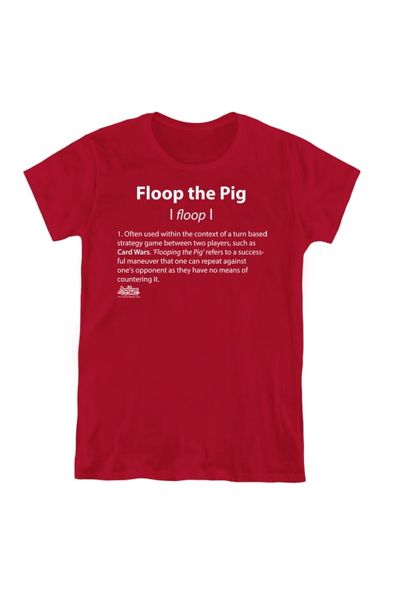 Adventure Time Floop The Pig S/S Women's T-Shirt Cardinal