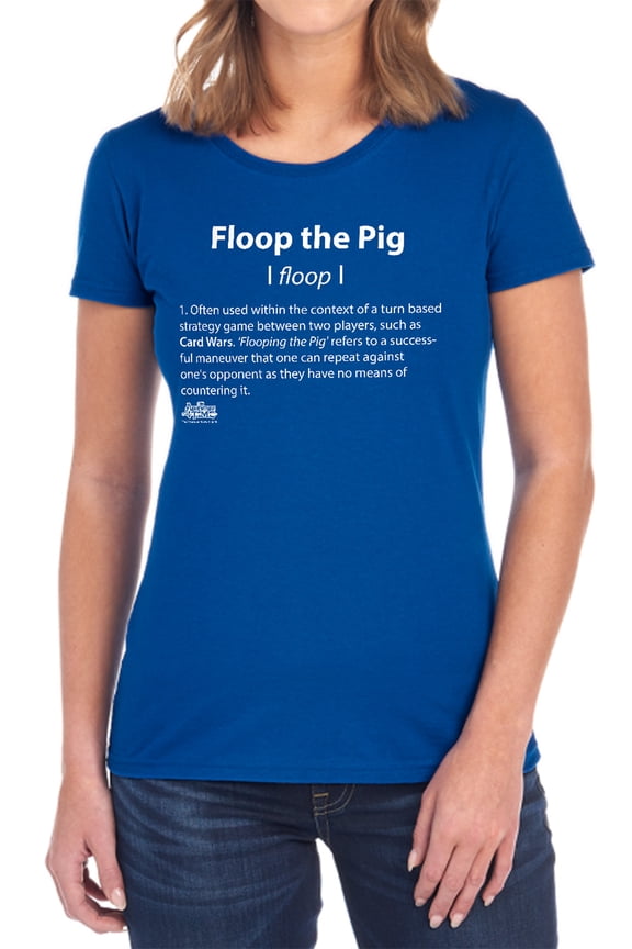 Adventure Time Floop The Pig Women's T Shirt, Royal, Small