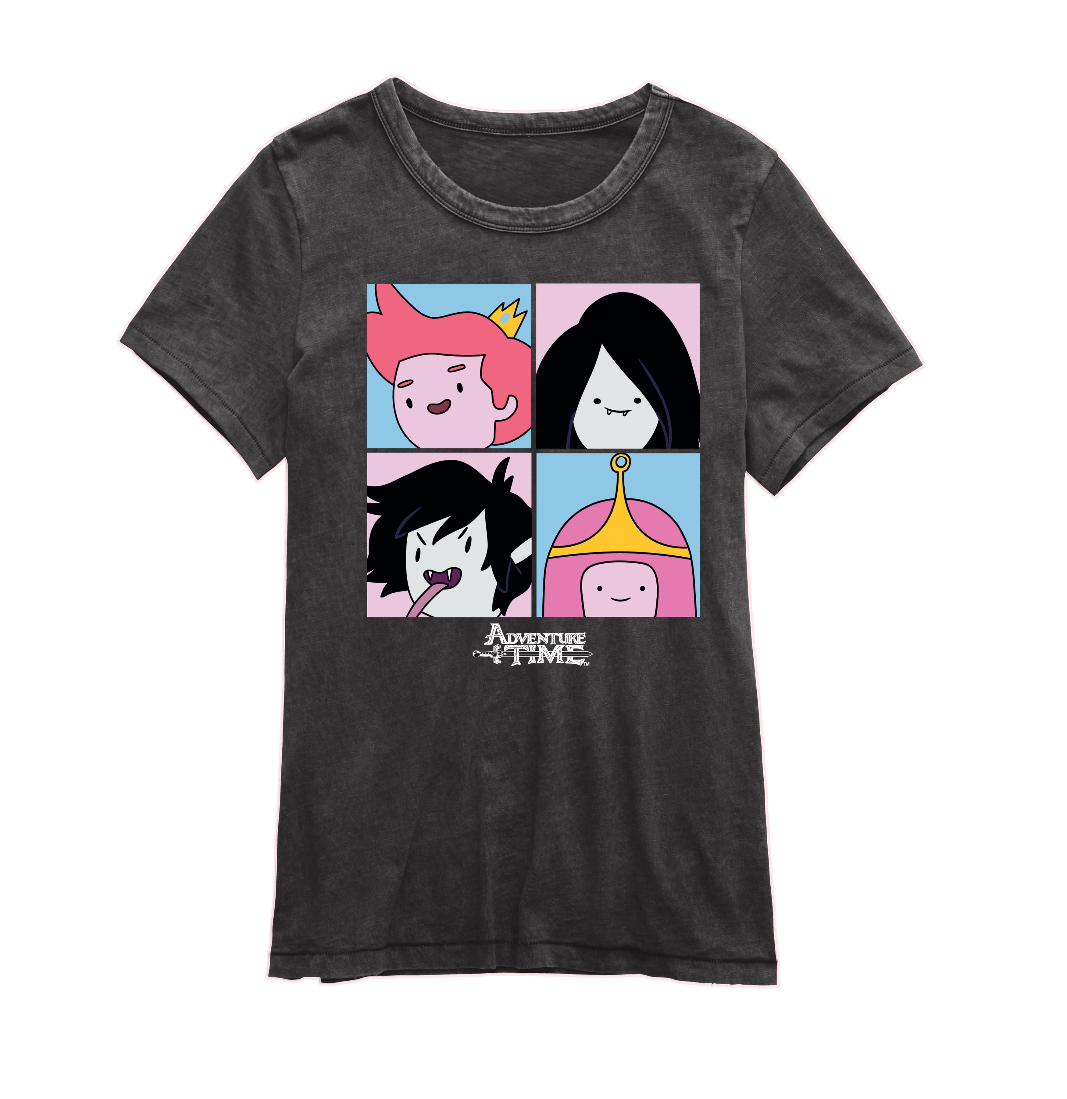 Adventure Time Gender Bend Princess and Lee Womens Short (Black, Sleeve S-XXL) Mens T-Shirt Gum,Marceline, Marshall Bubble