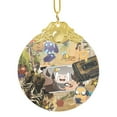thumbnail image 1 of Adventure Time Glass Round Pendant Christmas Decoration Ornament For Christmas Tree, Home & Holiday Decor Gold, 1 of 7