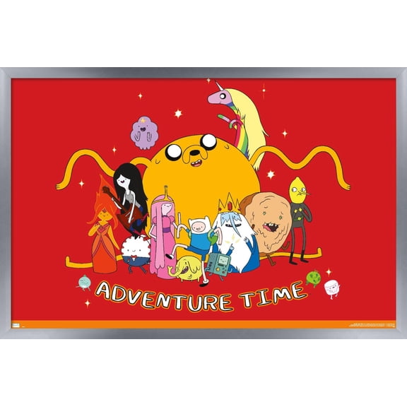 Adventure Time - Group Wall Poster, 22.375" x 34", Framed