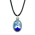 thumbnail image 1 of Adventure Time Ice King Antiqued Oval Charm Pendant with Black Satin Cord, 1 of 5