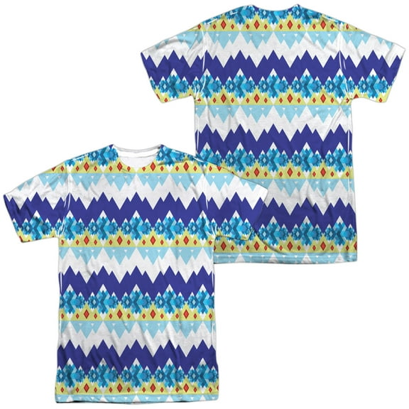 Adventure Time Ice King Geometric Unisex Adult Sublimated Costume T Shirt (Front/Back), 2X-Large Multicolor